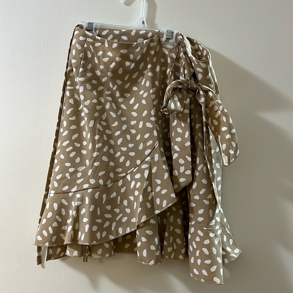 Tan wrap skirt